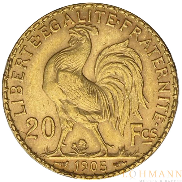 20 Francs Marianne Goldmünze