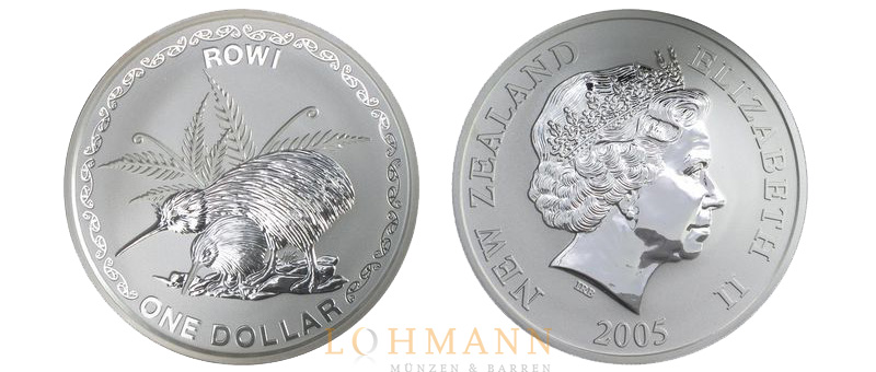 Neuseeland - Silber Kiwi Neuseeland - Silber Kiwi