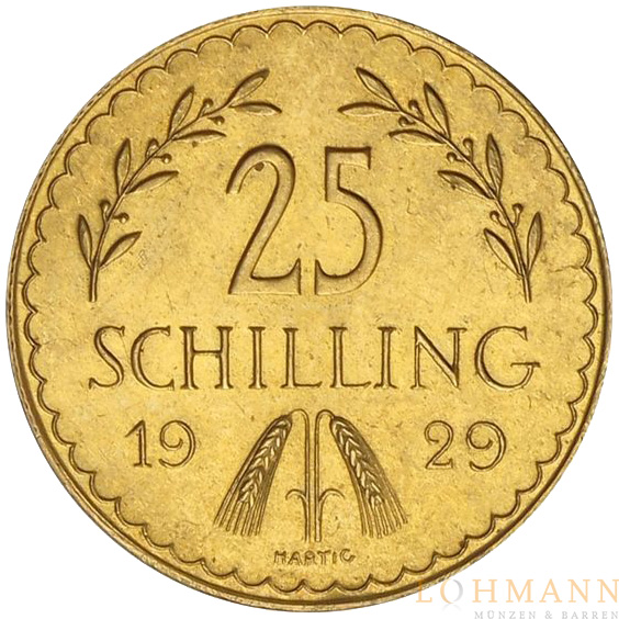 25 Schilling Goldmünze
