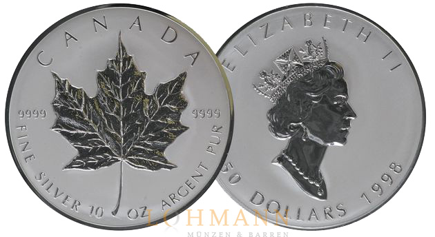 10 Unzen Silber Maple Leaf