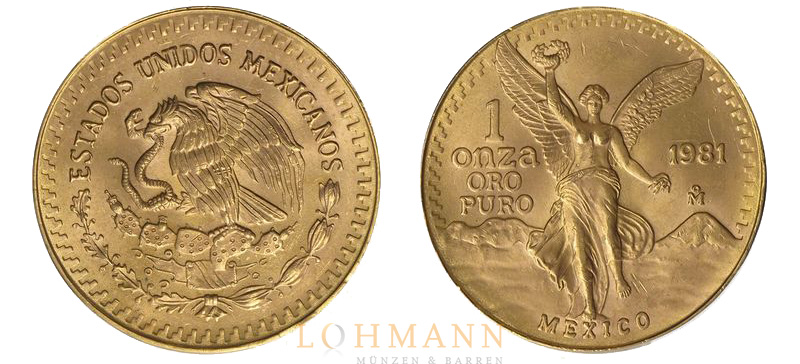 Gold Libertad - Motiv von 1981 bis 1990