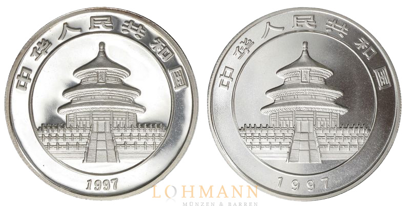 China Silber Panda - Varianten